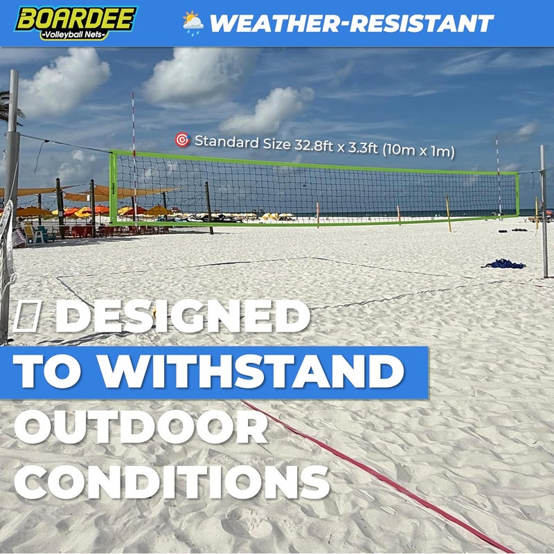 BOARDEE Professional Volleyball Net, Heavy-Duty Outdoor Replacement Net for Indoor Volleyball, Beach Volleyball or Backyard Courts, Durable and Weather-Resistant - Image 5